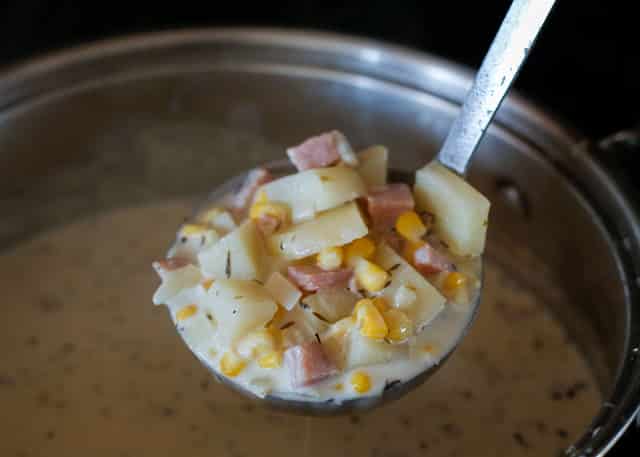 Easy & Delicious Ham, Potato, and Corn Soup for Winter